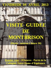 Affichette de la visite guidée de Montbrison